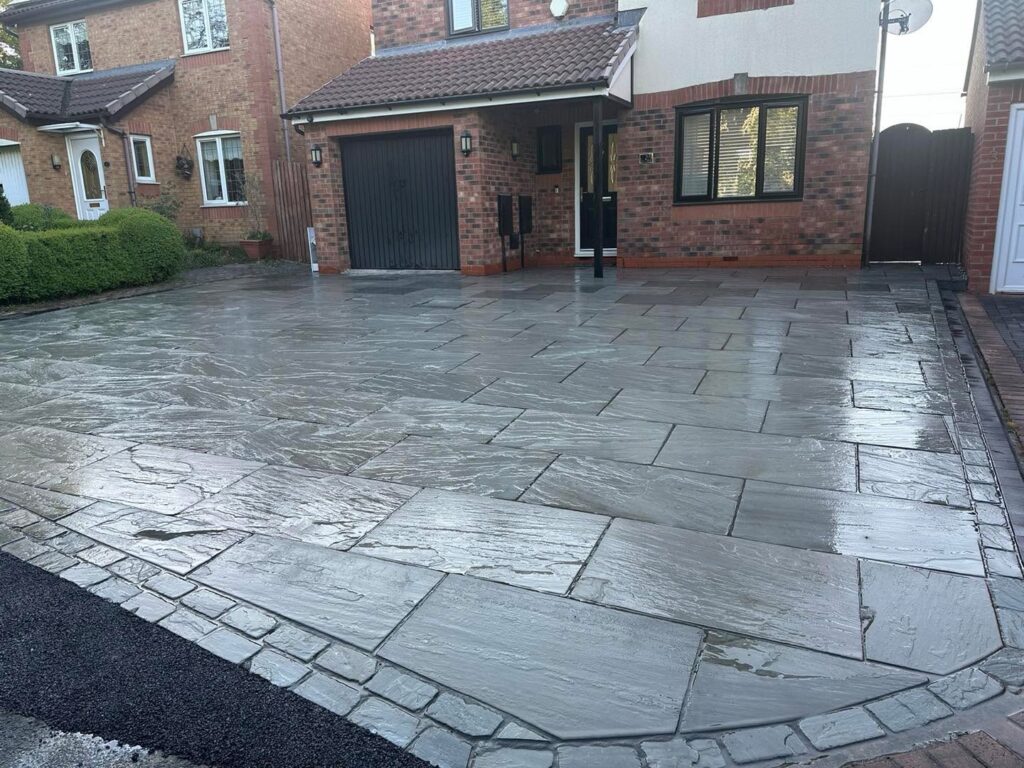 Professional natural stone driveway installers working in Preston