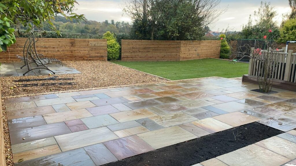 Natural stone driveway installation process in Preston Lancashire