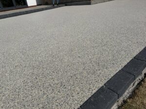 Resin patio with Ipanema Beach finish in St Annes garden