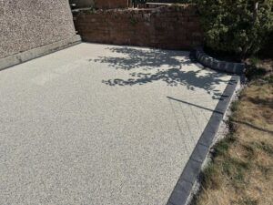 Resin patio with Ipanema Beach finish in St Annes garden