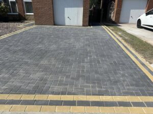 Block paved driveway installation in Thornton-Cleveleys
