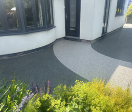 Smooth resin driveway entrance completed in Little Eccleston