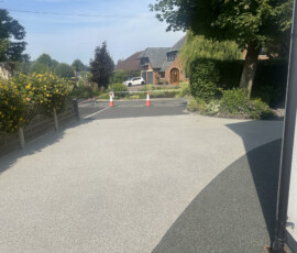 Newly laid resin driveway enhancing kerb appeal in Little Eccleston