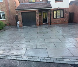 Durable natural stone driveway installed for Preston homeowner