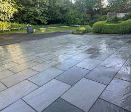 Traditional stone driveway enhancing kerb appeal in Preston