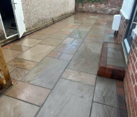 Natural stone driveway ground preparation in Preston