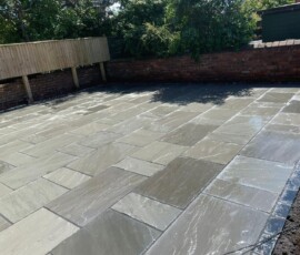 Completed natural stone driveway in Preston Lancashire