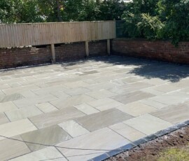 Premium natural stone driveway surface outside home in Preston